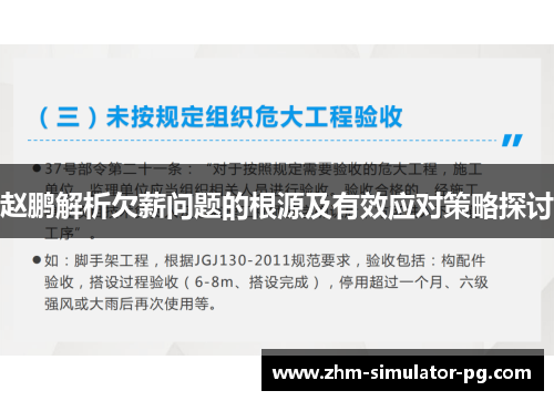 赵鹏解析欠薪问题的根源及有效应对策略探讨